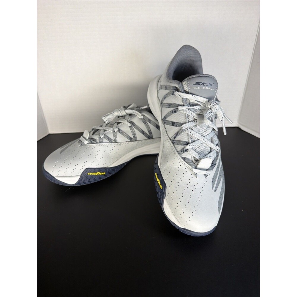 Skechers Viper Court Rally Pickleball Shoes Gray Navy 246110 Men's Size 8
